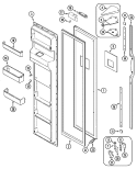 FREEZER DOOR Diagram and Parts List for RSWA228AAM  Admiral Refrigerator