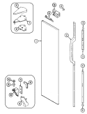 FREEZER OUTER DOOR Diagram and Parts List for GS22Y8V  Maytag Refrigerator