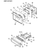 DOOR Diagram and Parts List for 31HA-5KX  Magic Chef Range