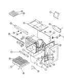 Part Location Diagram of 3601W130-45 Whirlpool BAFFLE, BAKE & BROIL