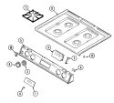 TOP ASSY. Diagram and Parts List for 7458XRW  Magic Chef Range