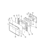 DOOR PARTS Diagram and Parts List for 34HN-3TKXW  Magic Chef Range