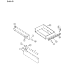 DRAWER Diagram and Parts List for 34HN-3TKXW  Magic Chef Range