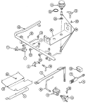 GAS CONTROLS Diagram and Parts List for 3468VTV  Magic Chef Range