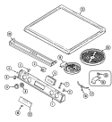 TOP ASSY. (BLK) Diagram and Parts List for CHE9800ACB  Maytag Range