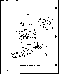 Refrigerator Interior Parts Diagram and Parts List for SRN22N-C-P60230-64WC  Amana Refrigerator