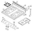 TOP ASSEMBLY / CONTROL PANEL Diagram and Parts List for 3468VTV  Magic Chef Range