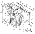 BODY Diagram and Parts List for 3468VTV  Magic Chef Range