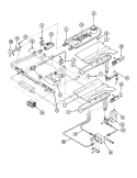 GAS CONTROLS Diagram and Parts List for 34HN-2TKX-FE  Magic Chef Range