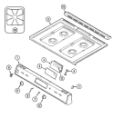 Part Location Diagram of 2001F089-81 Whirlpool TOP, MAIN (WHT)