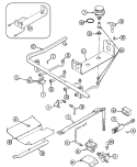 GAS CONTROLS Diagram and Parts List for 6498XTA  Magic Chef Range