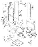 UNIT COMPARTMENT & SYSTEM Diagram and Parts List for GS22X8D3KA  Maytag Refrigerator
