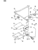 GAS CONTROLS Diagram and Parts List for 64HA-4TKVW  Magic Chef Range