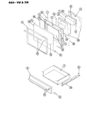 DOOR Diagram and Parts List for 64HA-4TKVW  Magic Chef Range