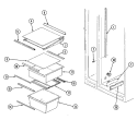 SHELVES & ACCESSORIES Diagram and Parts List for GS20B6N3EA  Maytag Refrigerator