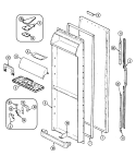 FRESH FOOD DOOR Diagram and Parts List for RSDA228AAE  Admiral Refrigerator