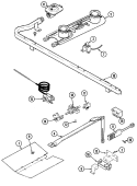 GAS CONTROLS (ELECTRONIC) Diagram and Parts List for 4100PRW-K  Magic Chef Range
