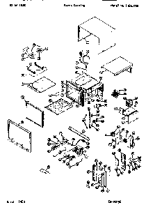 Replacement Parts Diagram and Parts List for WG1165000  Amana Microwave