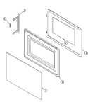 DOOR Diagram and Parts List for CM15K-7BS-NB  Magic Chef Microwave