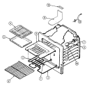 OVEN Diagram and Parts List for CHE9000ACB  Maytag Range