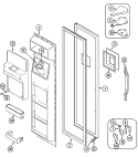 FREEZER DOOR Diagram and Parts List for AS22N8DM  Admiral Refrigerator