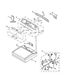 Part Location Diagram of W10682013 Whirlpool CONSOLE