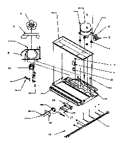 Compressor Compartment Diagram and Parts List for BX22RE-P1161604WE  Amana Refrigerator