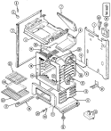 OVEN Diagram and Parts List for GC3277WUWM  Maytag Range