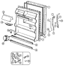 FRESH FOOD DOOR Diagram and Parts List for NT218NFA  Norge Refrigerator