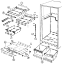 SHELVES & ACCESSORIES Diagram and Parts List for RTDA238AAM  Admiral Refrigerator