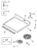 TOP ASSEMBLY Diagram and Parts List for 3968VVV  Magic Chef Microwave Oven Combo