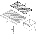 SHELVES & ACCESSORIES Diagram and Parts List for RB151TLM  Magic Chef Refrigerator