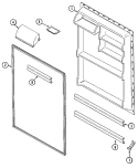 FRESH FOOD INNER DOOR Diagram and Parts List for RB151TLM  Magic Chef Refrigerator