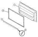 FREEZER INNER DOOR Diagram and Parts List for GT15A6XV  Admiral Refrigerator