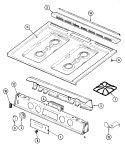 TOP ASSEMBLY Diagram and Parts List for CHG9800AAE  Maytag Range