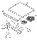 TOP ASSEMBLY (BLK) Diagram and Parts List for CFE9000ACB  Maytag Range