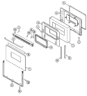 DOOR Diagram and Parts List for CFE9000BCB  Maytag Range