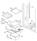 SHELVES & ACCESSORIES Diagram and Parts List for MX411  Admiral Refrigerator