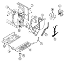 INTERNAL CONTROLS Diagram and Parts List for CR153K  Crosley Microwave