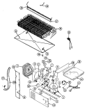 UNIT COMPARTMENT & SYSTEM Diagram and Parts List for RTD1900DAM  Maytag Refrigerator