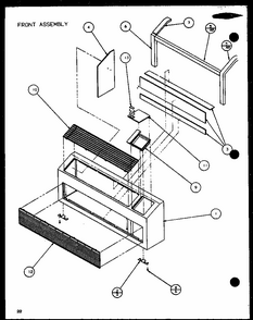Front Assembly (ptc09300er/p9812508r) (ptc09400er/p9872208r) Diagram and Parts List for PTC07300ER P9882501R Amana Air Conditioner