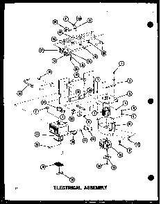 Electrical Assembly Diagram and Parts List for RC-14S P72649-1M Amana Microwave