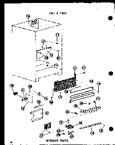 Section 2 Diagram and Parts List for UF12K-C P60250-9WC Amana Freezer