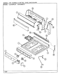 TOP & CONTROL PANEL ASSEMBLY Diagram and Parts List for CG3110PRW  Crosley Range