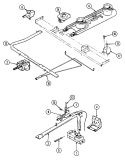 Part Location Diagram of 3801F328-45 Whirlpool SUPPORT, SAFETY VALVE