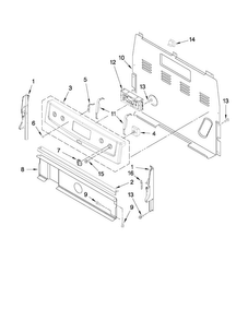 Control Panel Parts Diagram and Parts List for MER5605WB0  Maytag Range