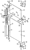 DOOR (OUTER) Diagram and Parts List for RTC1700DAM  Maytag Refrigerator