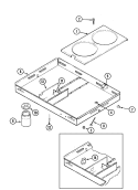 BURNER BOX ASSY. Diagram and Parts List for CVE4180B-C  Jenn-Air Cooktop