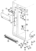 FRESH FOOD COMPARTMENT Diagram and Parts List for GS20B8D3B  Maytag Refrigerator