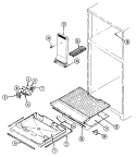 FREEZER COMPARTMENT Diagram and Parts List for CT19Y6W  Crosley Refrigerator